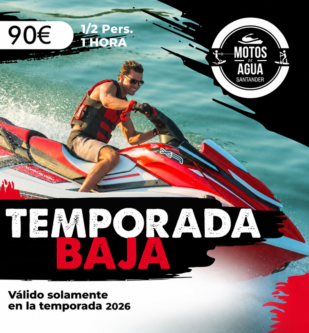 Oferta Moto de Agua 1 hora (Temporada baja)